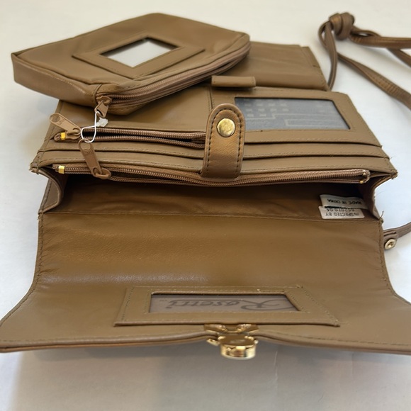 NWOT Elegant Deep Gold Crossbody Bag - Picture 7 of 11